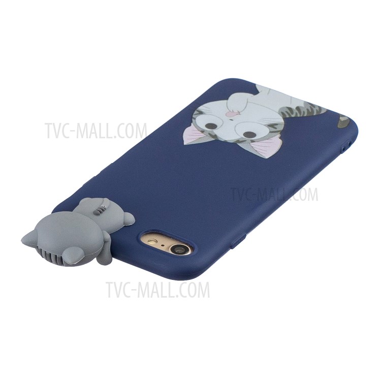 3D Doll Decor Soft TPU Mobile Phone Shell for iPhone SE (2nd Generation)/8/7 - Cat-3