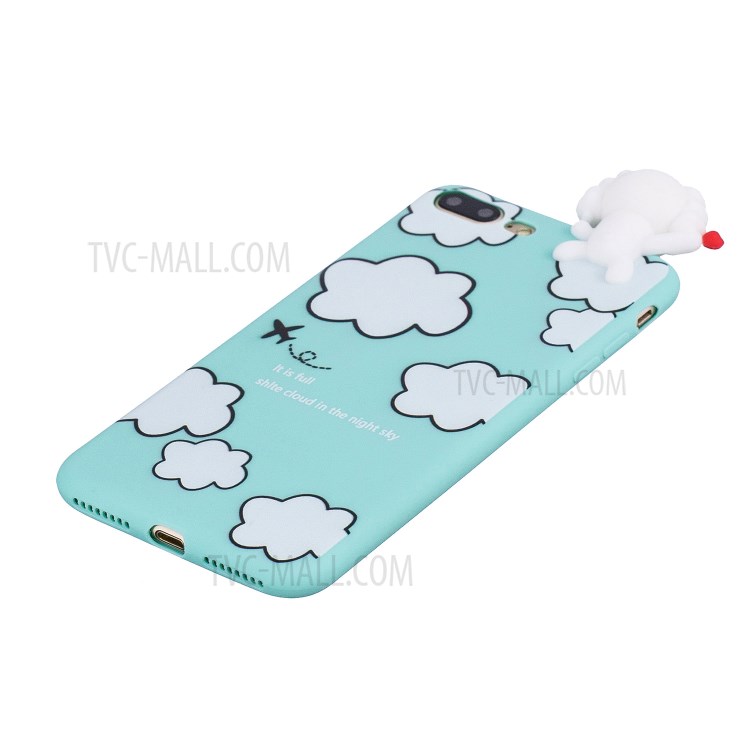 3D Doll Decor Soft TPU Phone Case for iPhone 8/7 Plus 5.5 inch - Dog-4