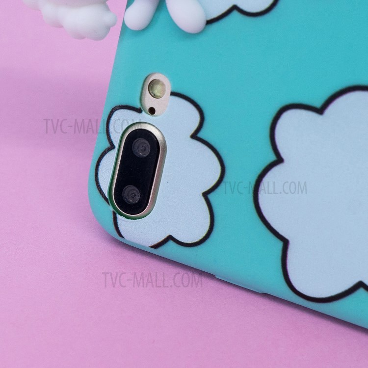 3D Doll Decor Soft TPU Phone Case for iPhone 8/7 Plus 5.5 inch - Dog-8