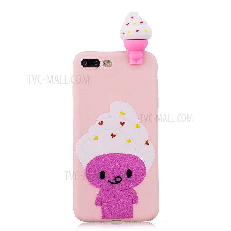 3D Doll Decor Soft TPU Phone Case for iPhone 8/7 Plus 5.5 inch - Ice Cream-2