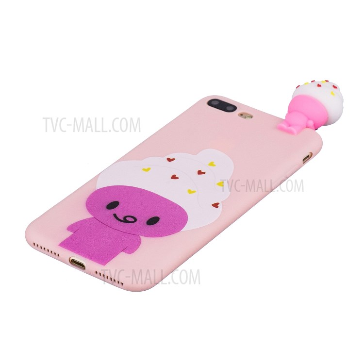 3D Doll Decor Soft TPU Phone Case for iPhone 8/7 Plus 5.5 inch - Ice Cream-4