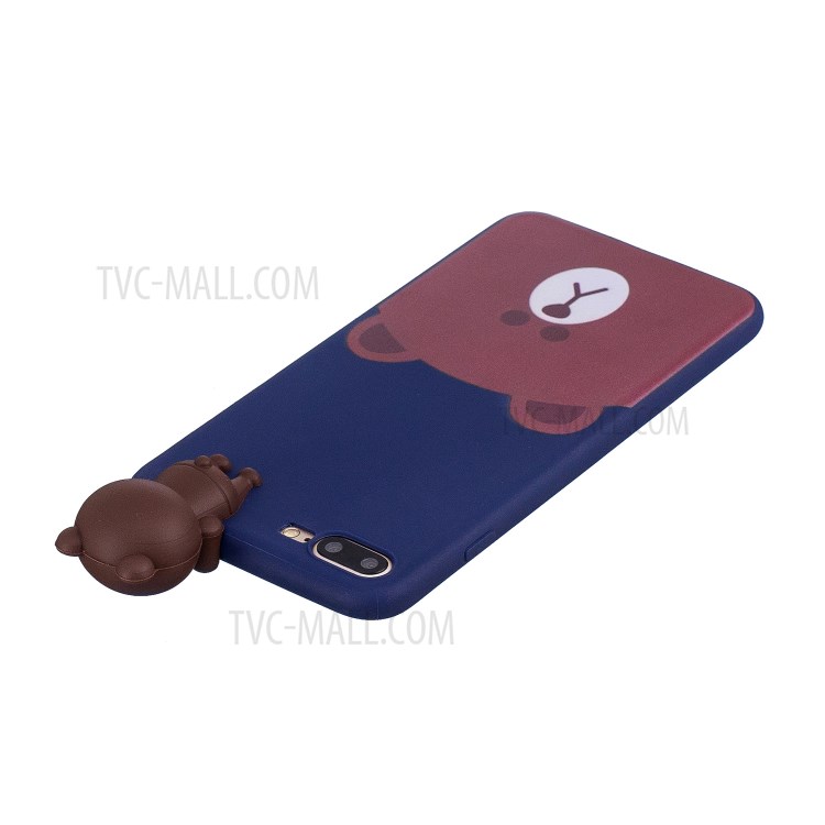 3D Doll Decor Soft TPU Phone Case for iPhone 8/7 Plus 5.5 inch - Bear-5