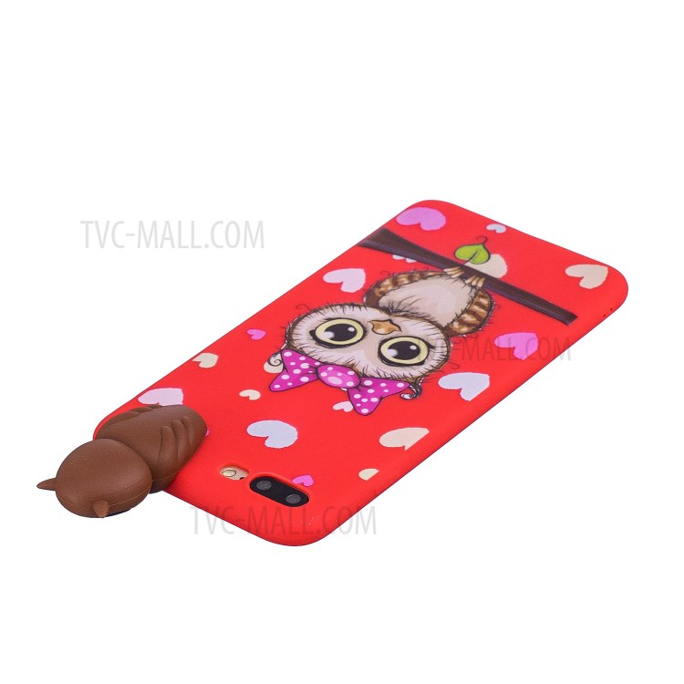 3D Doll Decor Soft TPU Phone Case for iPhone 8/7 Plus 5.5 inch - Female Owl-5