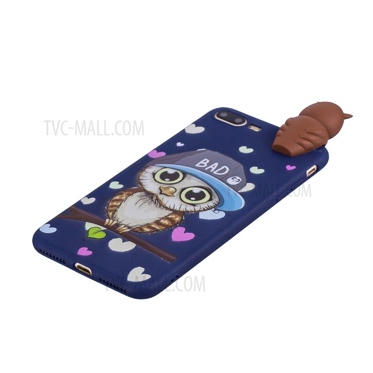 3D Doll Decor Soft TPU Phone Case for iPhone 8/7 Plus 5.5 inch - Male Owl-4