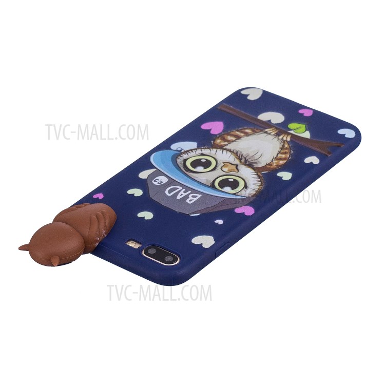 3D Doll Decor Soft TPU Phone Case for iPhone 8/7 Plus 5.5 inch - Male Owl-5
