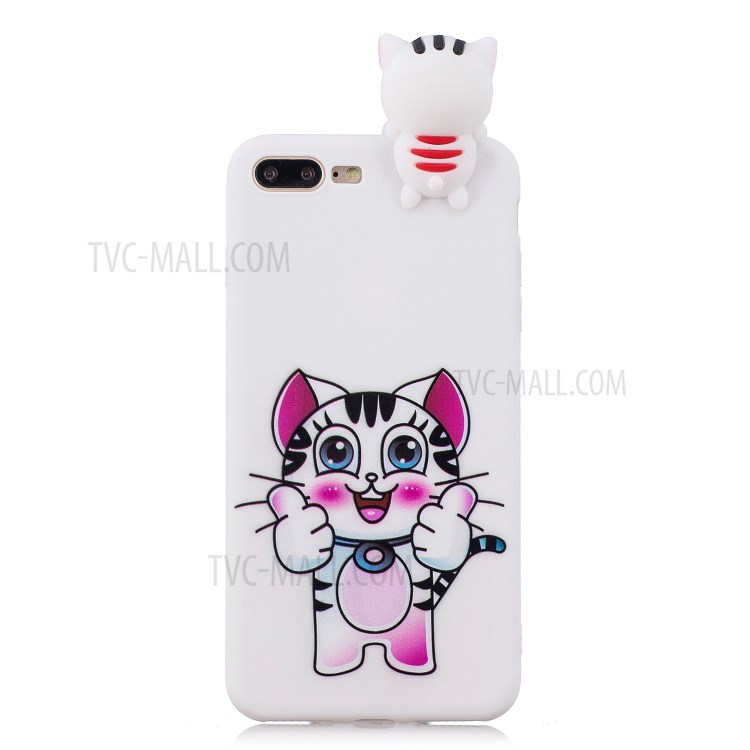 3D Doll Decor Soft TPU Phone Case for iPhone 8/7 Plus 5.5 inch - Cat-2