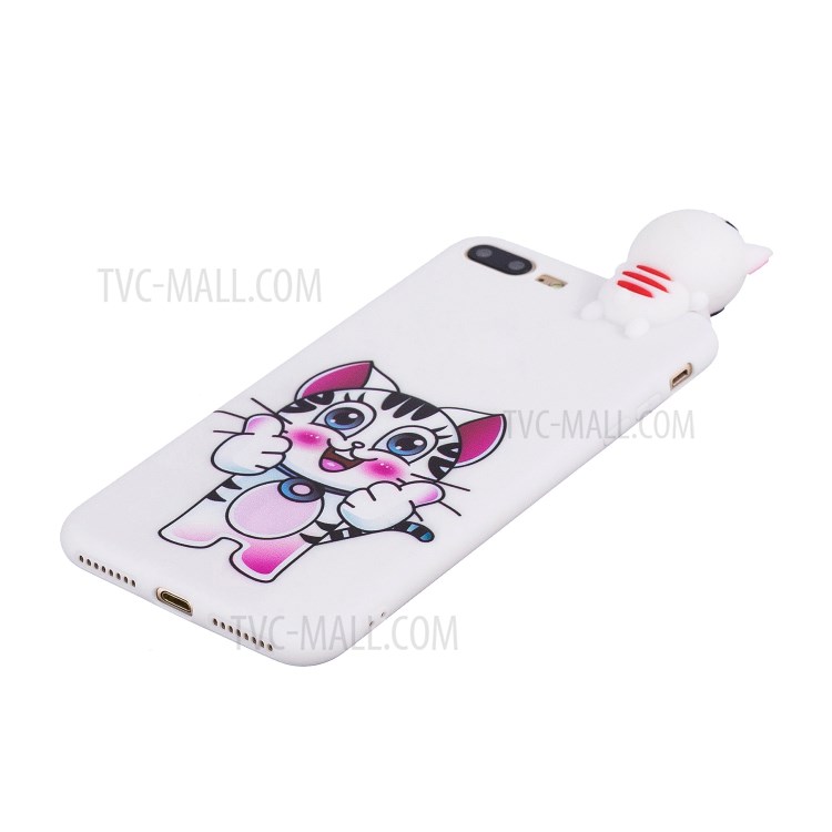 3D Doll Decor Soft TPU Phone Case for iPhone 8/7 Plus 5.5 inch - Cat-4