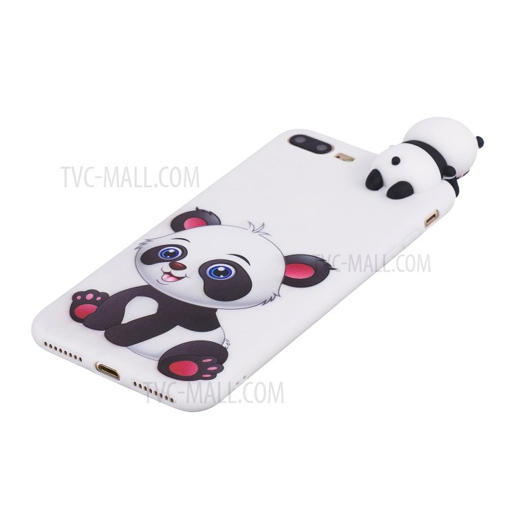 3D Doll Decor Soft TPU Phone Case for iPhone 8/7 Plus 5.5 inch - Baby Panda-4