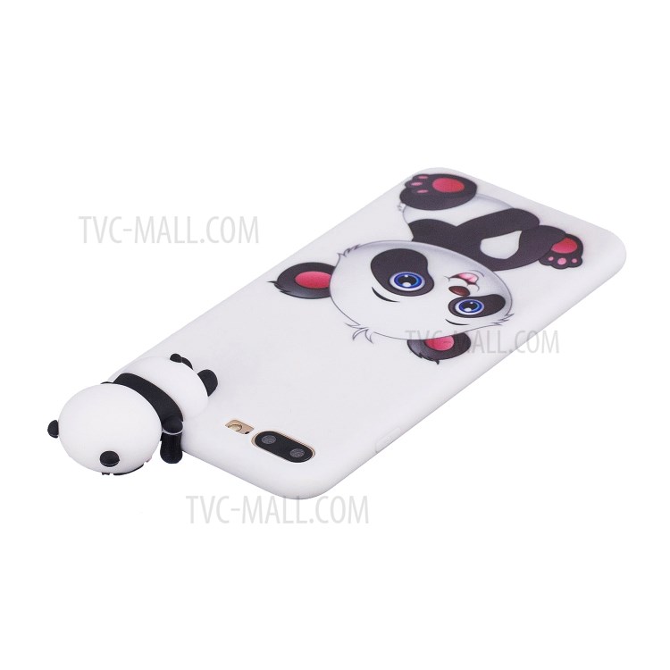3D Doll Decor Soft TPU Phone Case for iPhone 8/7 Plus 5.5 inch - Baby Panda-5