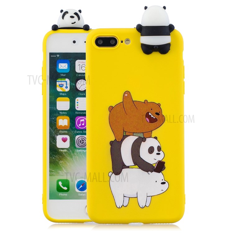

3D Кукла Декор Мягкая TPU Крышка Телефона Для Iphone 7 Плюс / 8 Плюс 5,5-дюймовый - Нести, iPhone 7 Plus 5.5 inch
