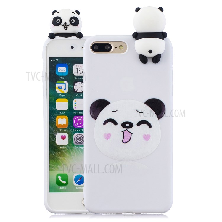 

3D Кукла Декор Мягкая TPU Крышка Телефона Для Iphone 7 Плюс / 8 Плюс 5,5-дюймовый - Панда, iPhone 7 Plus 5.5 inch