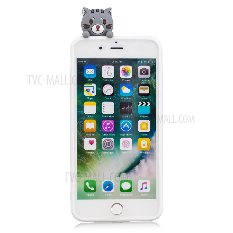 3D Decor Design TPU Cell Phone Cover for iPhone 8 Plus / 7 Plus 5.5-inch - Cat-3