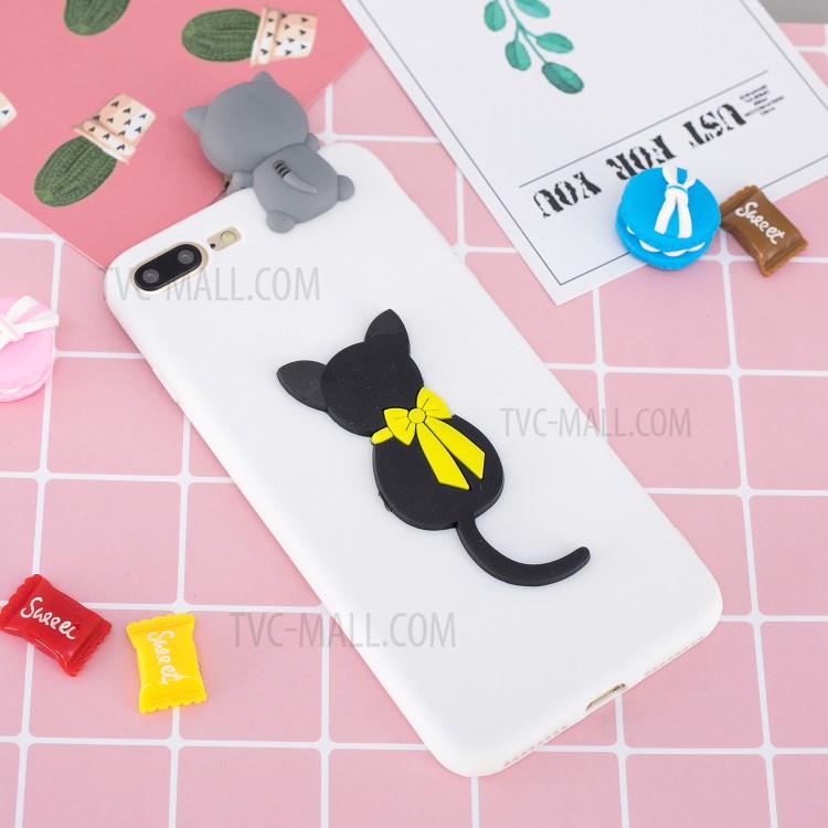 3D Decor Design TPU Cell Phone Cover for iPhone 8 Plus / 7 Plus 5.5-inch - Cat-8