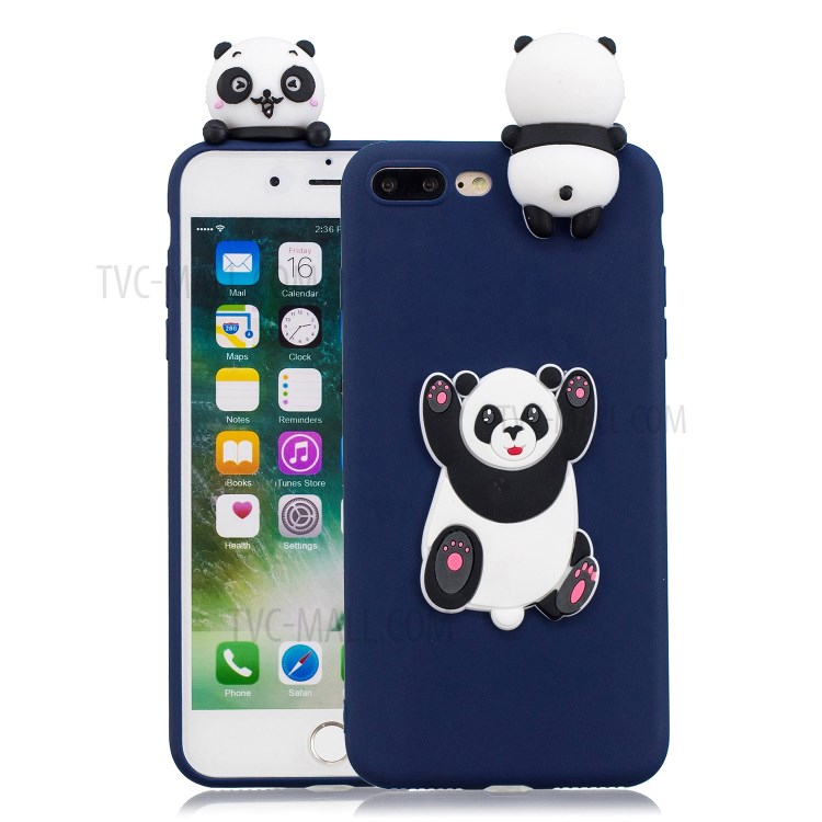 3D Decor Design TPU Cell Phone Cover for iPhone 8 Plus / 7 Plus 5.5-inch - Panda-1