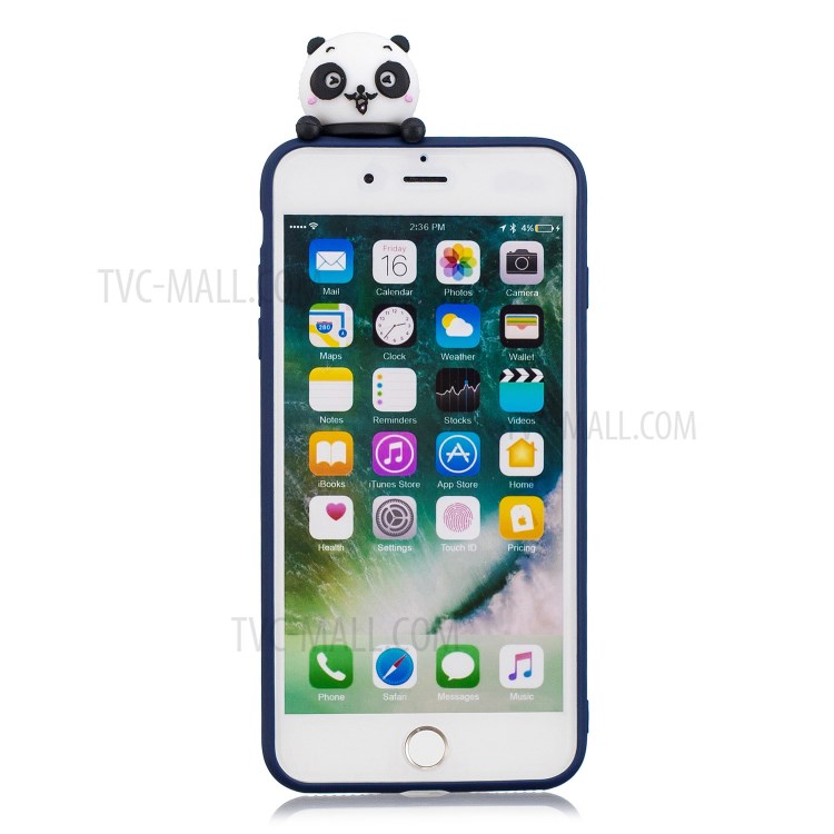 3D Decor Design TPU Cell Phone Cover for iPhone 8 Plus / 7 Plus 5.5-inch - Panda-3