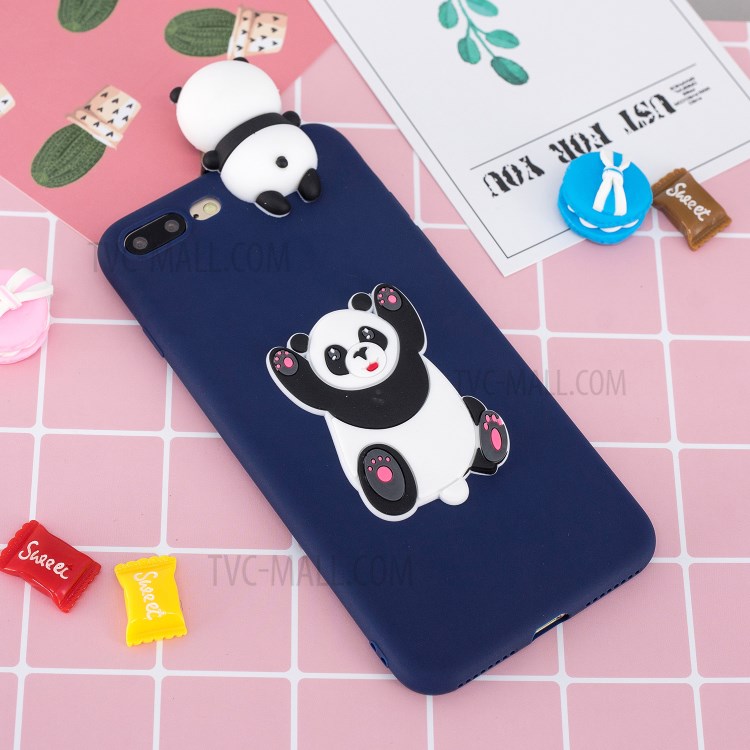 3D Decor Design TPU Cell Phone Cover for iPhone 8 Plus / 7 Plus 5.5-inch - Panda-8