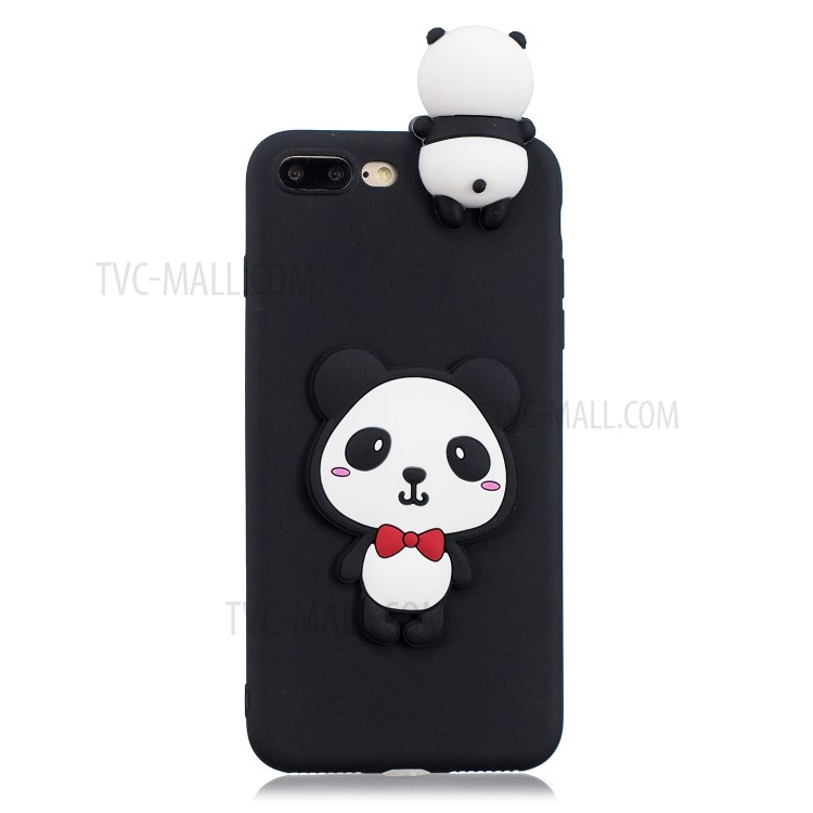 3D Decor Design TPU Cell Phone Cover for iPhone 8 Plus / 7 Plus 5.5-inch - Shy Panda-2
