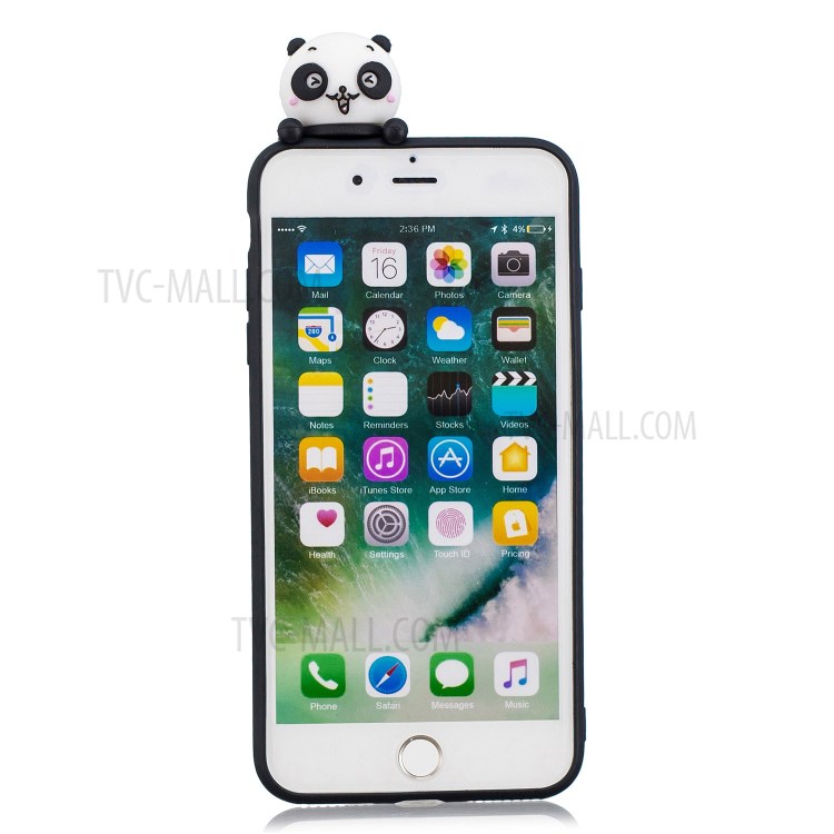 3D Decor Design TPU Cell Phone Cover for iPhone 8 Plus / 7 Plus 5.5-inch - Shy Panda-3