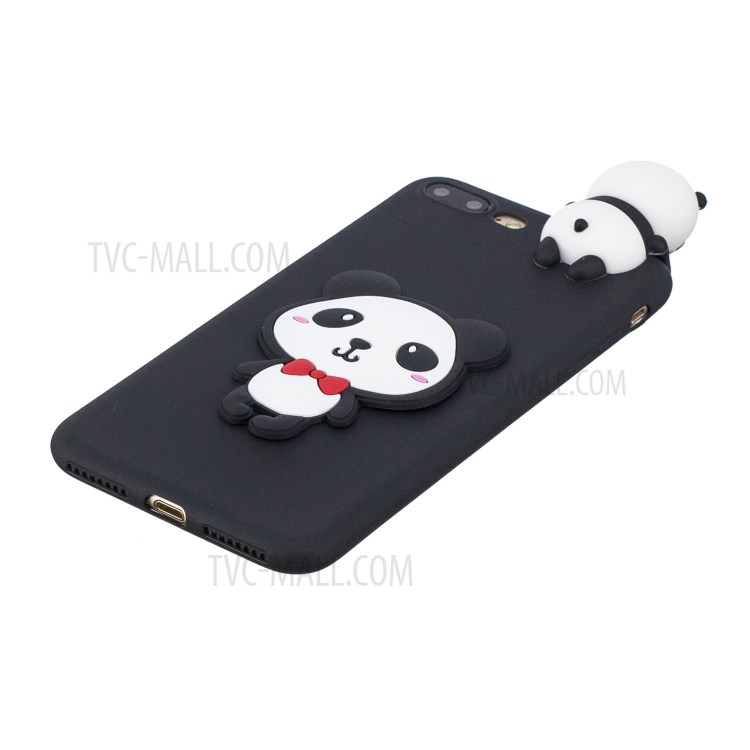 3D Decor Design TPU Cell Phone Cover for iPhone 8 Plus / 7 Plus 5.5-inch - Shy Panda-4