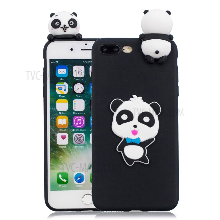 3D Decor Design TPU Cell Phone Cover for iPhone 8 Plus / 7 Plus 5.5-inch - Cute Panda-1