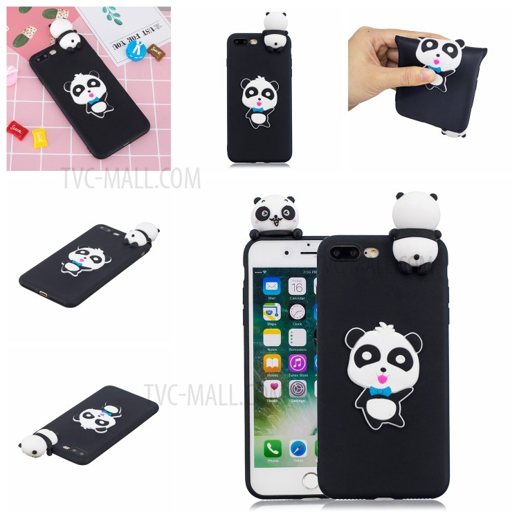 3D Decor Design TPU Cell Phone Cover for iPhone 8 Plus / 7 Plus 5.5-inch - Cute Panda-7