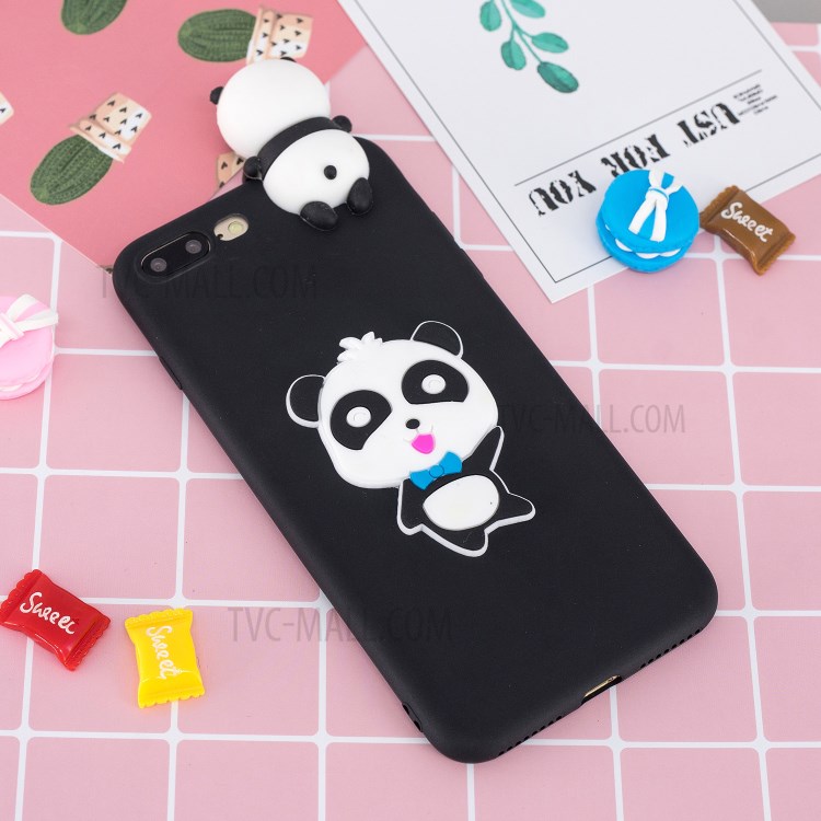 3D Decor Design TPU Cell Phone Cover for iPhone 8 Plus / 7 Plus 5.5-inch - Cute Panda-8