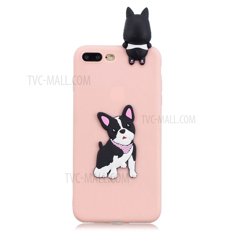 3D Decor Design TPU Cell Phone Cover for iPhone 8 Plus / 7 Plus 5.5-inch - Dog-2