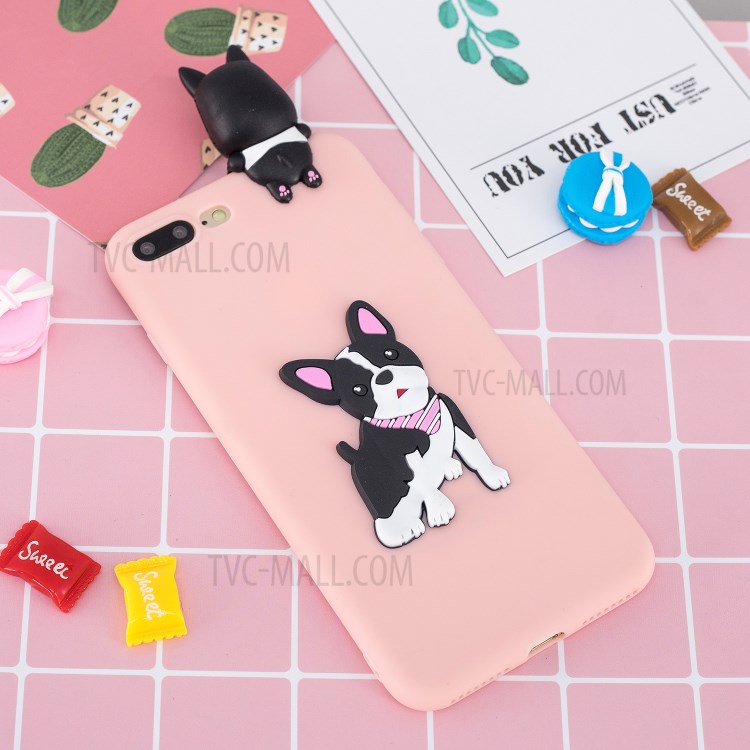 3D Decor Design TPU Cell Phone Cover for iPhone 8 Plus / 7 Plus 5.5-inch - Dog-8