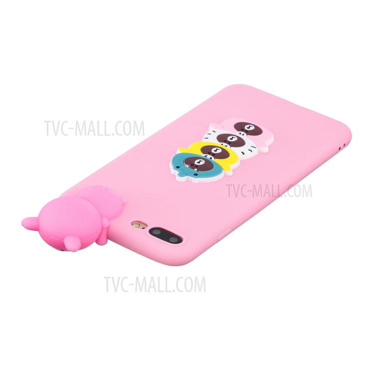 3D Decor Design TPU Cell Phone Cover for iPhone 8 Plus / 7 Plus 5.5-inch - Bear-5
