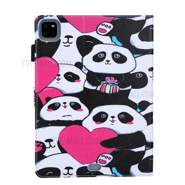 Pattern Printing Multi-angle Stand Leather Card Slot Tablet Case for iPad Pro 11-inch (2020)/(2018) - Pandas-3