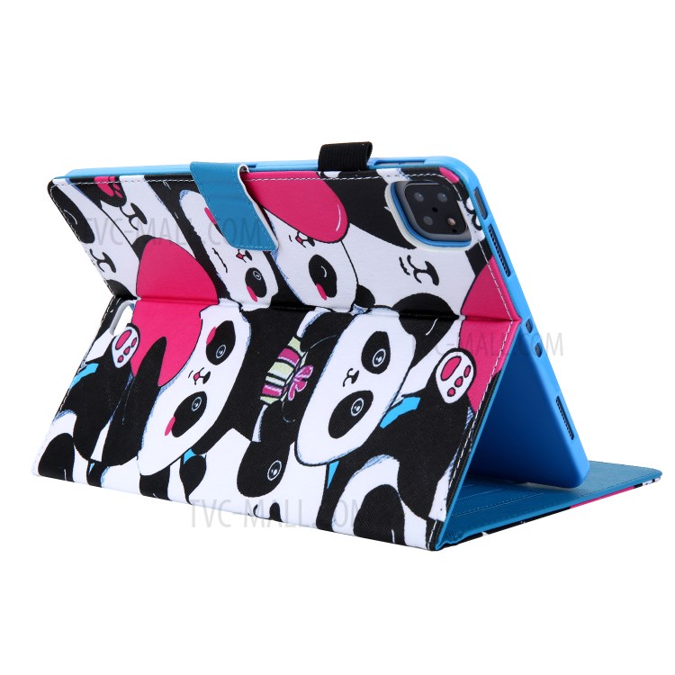Pattern Printing Multi-angle Stand Leather Card Slot Tablet Case for iPad Pro 11-inch (2020)/(2018) - Pandas-4