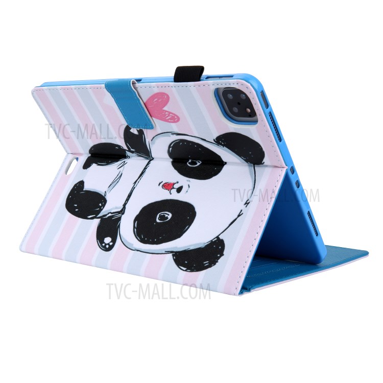 Pattern Printing Multi-angle Stand Leather Card Slot Tablet Case for iPad Pro 11-inch (2020)/(2018) - Panda-4