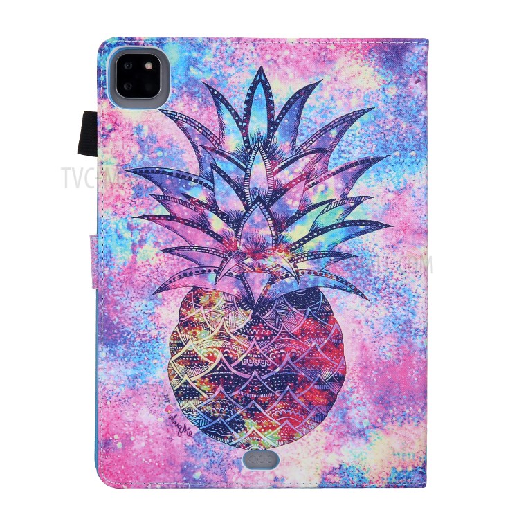 Pattern Printing Multi-angle Stand Leather Card Slot Tablet Case for iPad Pro 11-inch (2020)/(2018) - Pineapple-3