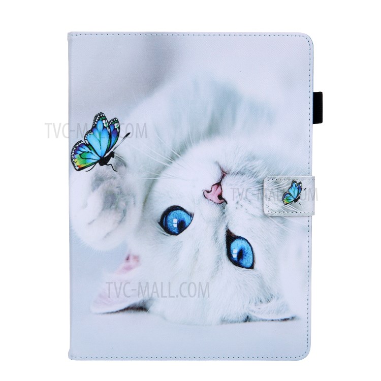 Pattern Printing Multi-angle Stand Leather Card Slot Tablet Case for iPad Pro 11-inch (2020)/(2018) - Cat and Butterfly-2