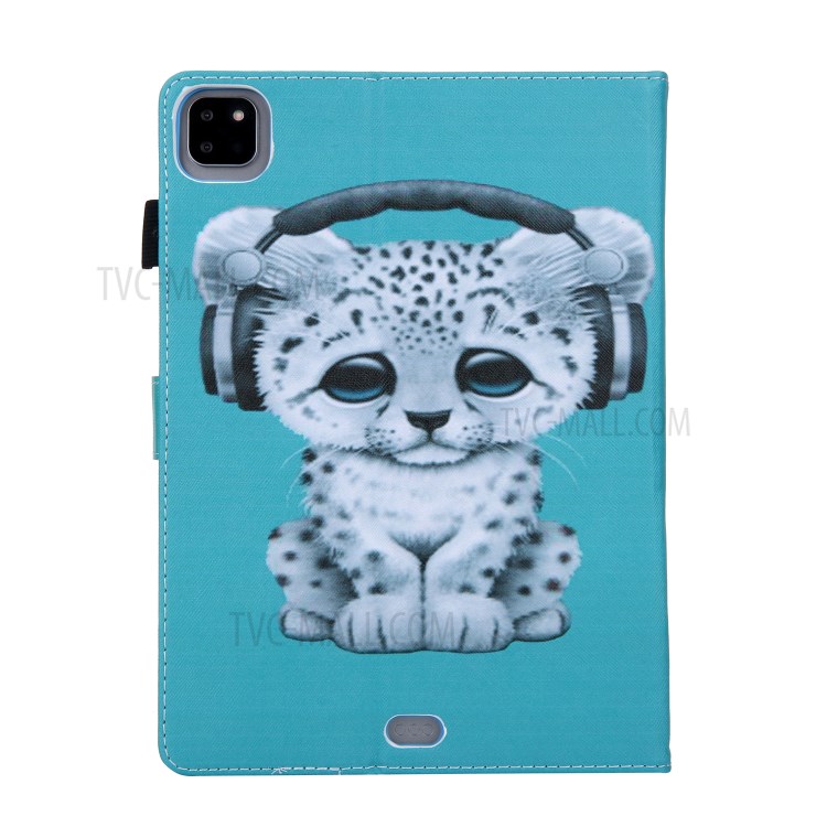 Pattern Printing Multi-angle Stand Leather Card Slot Tablet Case for iPad Pro 11-inch (2020)/(2018) - Leopard-3