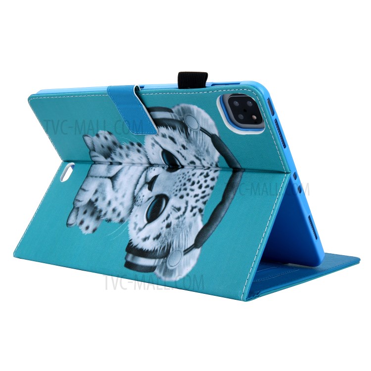 Pattern Printing Multi-angle Stand Leather Card Slot Tablet Case for iPad Pro 11-inch (2020)/(2018) - Leopard-4