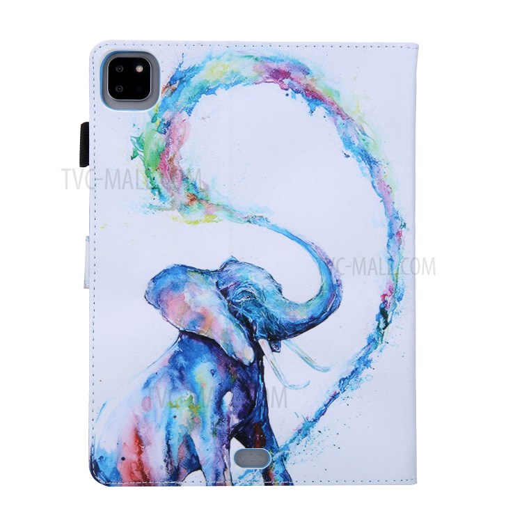 Pattern Printing Multi-angle Stand Leather Card Slot Tablet Case for iPad Pro 11-inch (2020)/(2018) - Color Elephant-2