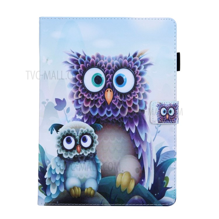 Pattern Printing Multi-angle Stand Leather Card Slot Tablet Case for iPad Pro 11-inch (2020)/(2018) - Owls-2