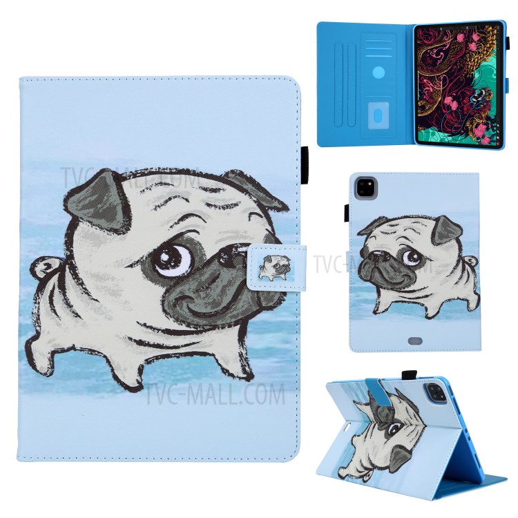 Pattern Printing Multi-angle Stand Leather Card Slot Tablet Case for iPad Pro 11-inch (2020)/(2018) - Dog-1
