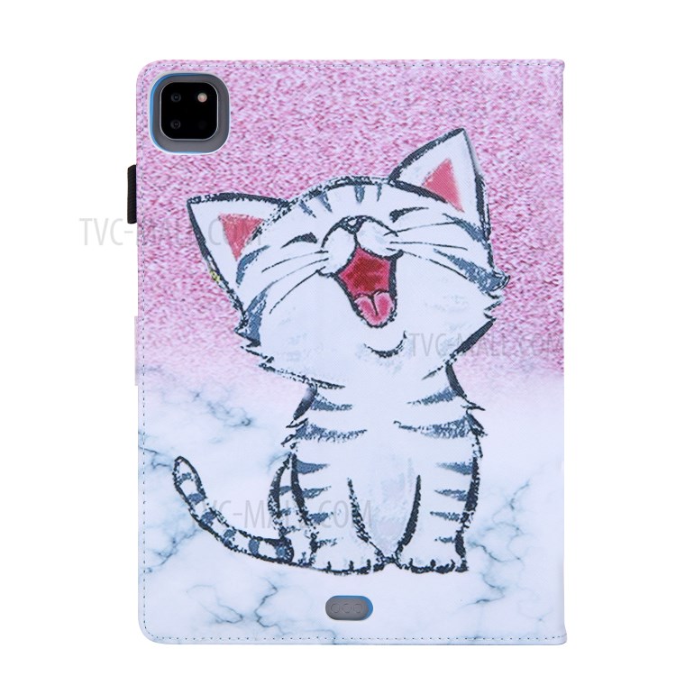 Pattern Printing Multi-angle Stand Leather Card Slot Tablet Case for iPad Pro 11-inch (2020)/(2018) - Cat-3