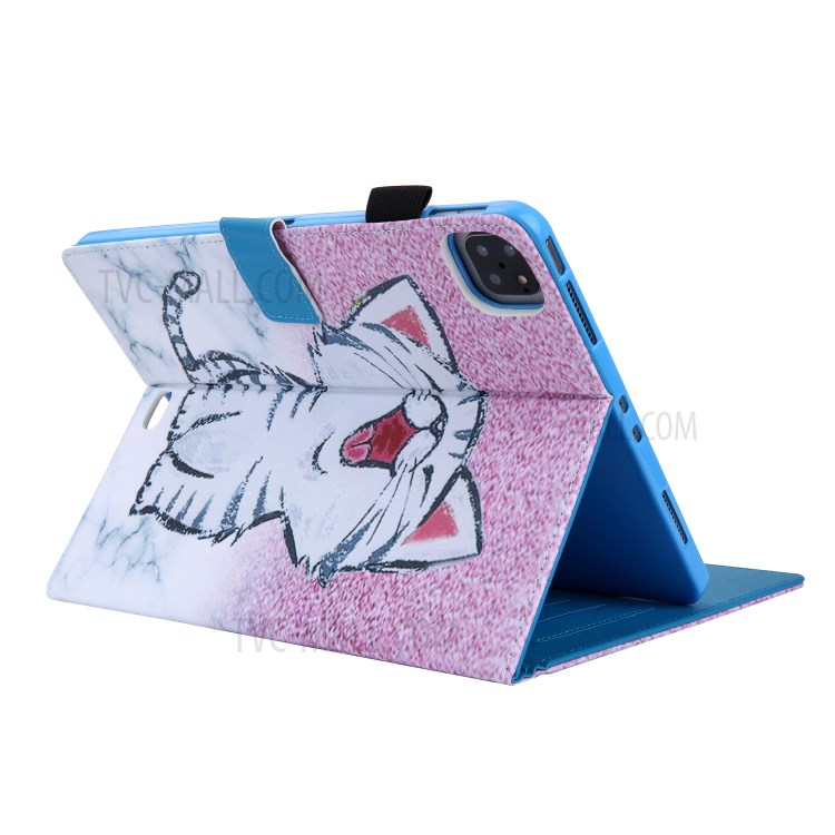 Pattern Printing Multi-angle Stand Leather Card Slot Tablet Case for iPad Pro 11-inch (2020)/(2018) - Cat-4