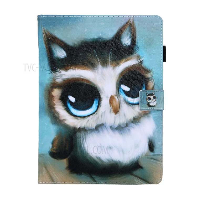 Pattern Printing Multi-angle Stand Leather Card Slot Tablet Case for iPad Pro 11-inch (2020)/(2018) - Baby Owl-2