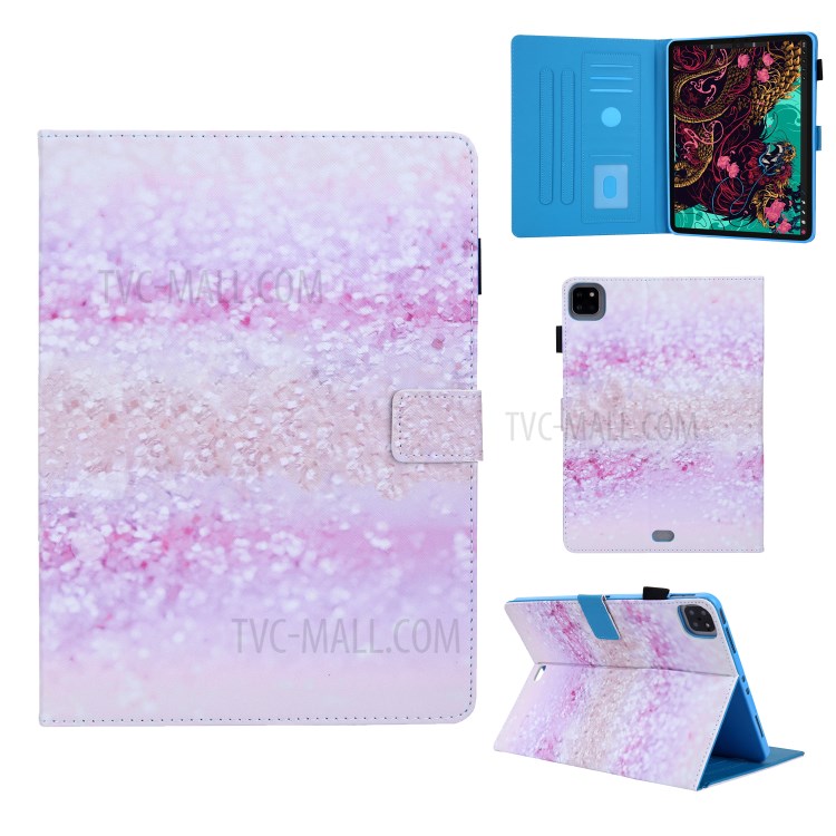 Pattern Printing Multi-angle Stand Leather Card Slot Tablet Case for iPad Pro 11-inch (2020)/(2018) - Glittery Elements-1