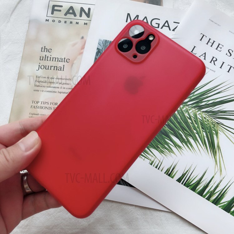 Ultra-thin Matte Hard Plastic Case for iPhone 11 Pro 5.8 inch - Red-2
