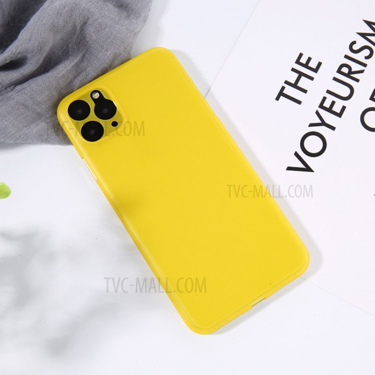 Matte PC Ultra-thin Mobile Phone Cover for iPhone 11 Pro Max 6.5 inch - Yellow-1