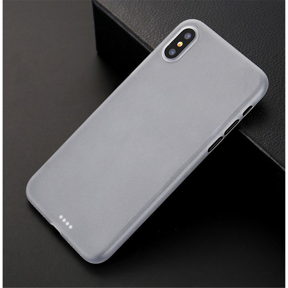 Ultra-thin Matte PC Hard Mobile Phone Case for iPhone XS/X - Transparent-1