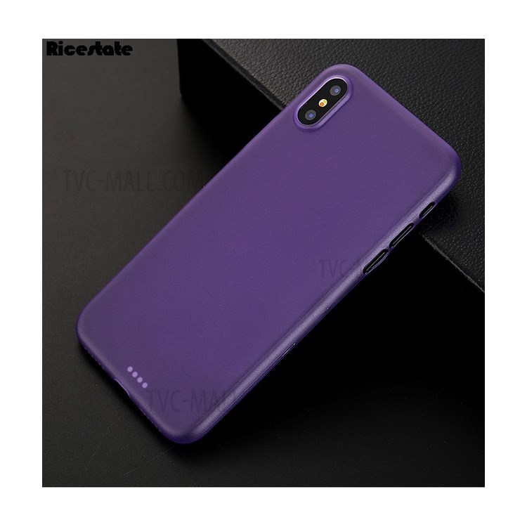 Ultra-thin Matte PC Hard Mobile Phone Case for iPhone XS/X - Purple-1