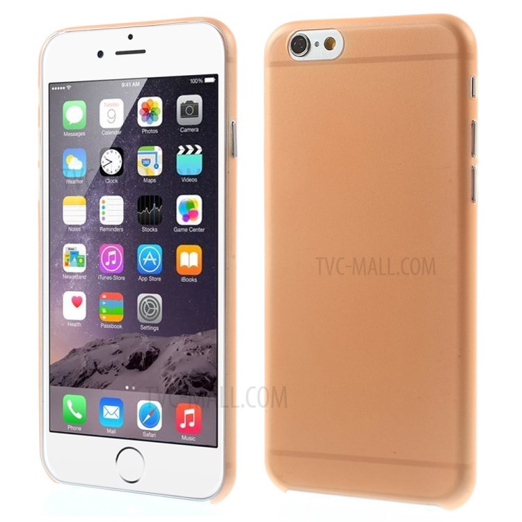 Ultra-thin Matte Plastic Back Protector Case for iPhone 6s Plus/6 Plus - Orange-1