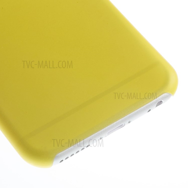 Ultra-thin Matte Plastic Back Protector Case for iPhone 6s Plus/6 Plus - Yellow-4