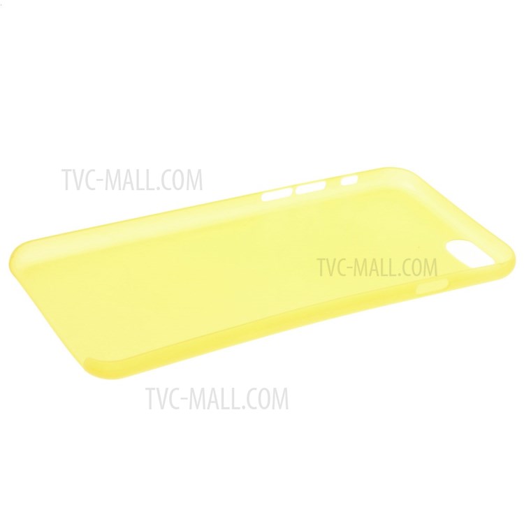 Ultra-thin Matte Plastic Back Protector Case for iPhone 6s Plus/6 Plus - Yellow-5